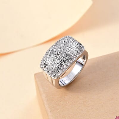 Karis Diamond Accent Fancy Ring in Platinum Bond (Size 10.0)