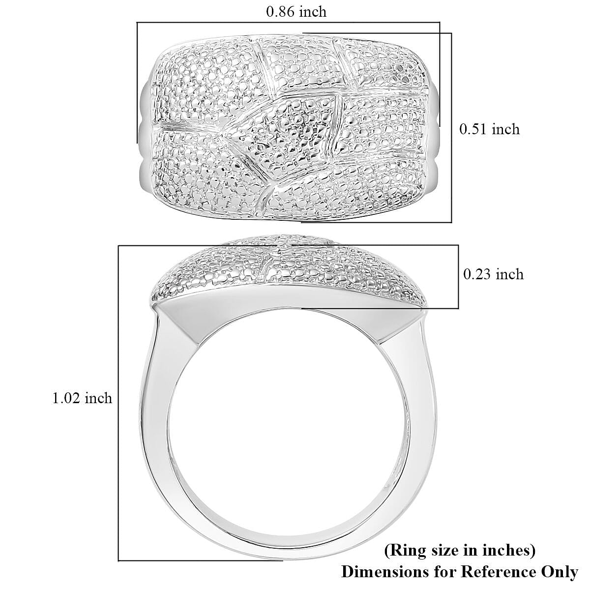 Karis Diamond Accent Fancy Ring in Platinum Bond (Size 10.0)