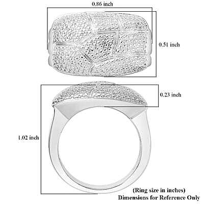 Karis Diamond Accent Fancy Ring in Platinum Bond (Size 10.0)