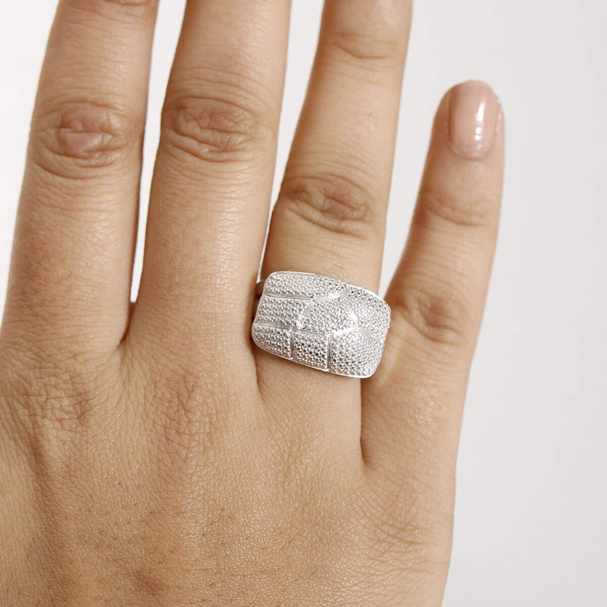 Karis Diamond Accent Fancy Ring in Platinum Bond (Size 7.0) image number 2