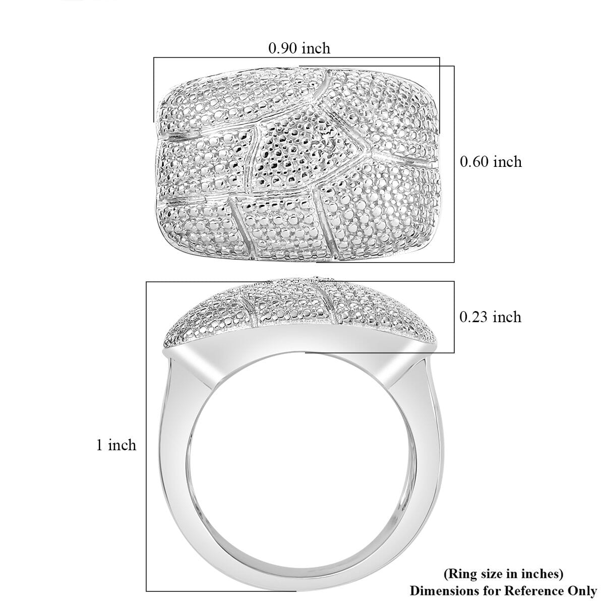 Karis Diamond Accent Fancy Ring in Platinum Bond (Size 7.0) image number 5