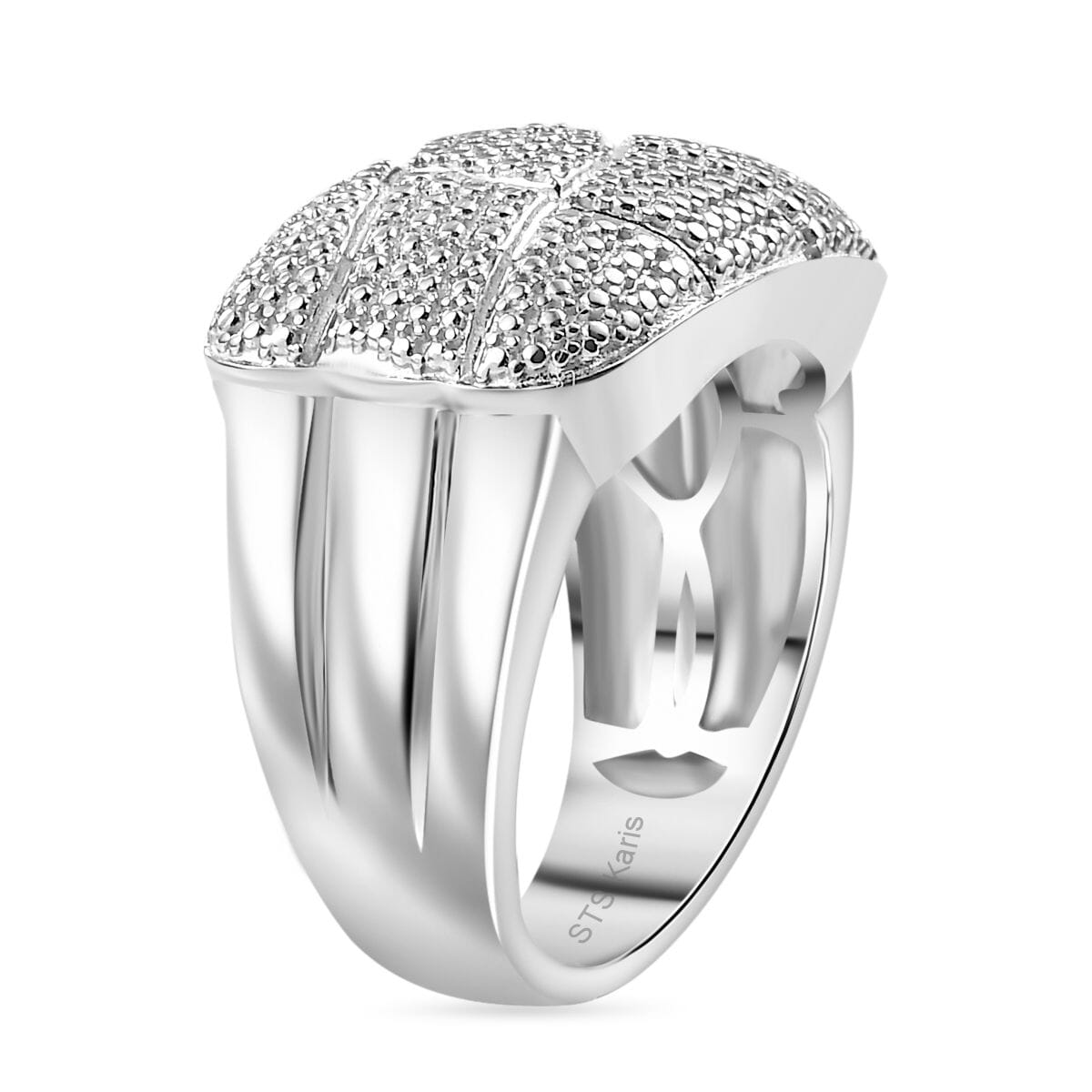 Karis Diamond Accent Fancy Ring in Platinum Bond (Size 9.0) image number 3