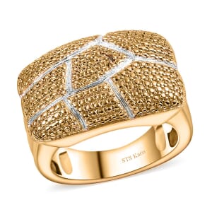 Karis Yellow Diamond Fancy Ring in 18K Yellow Gold Plated (Size 6.0)