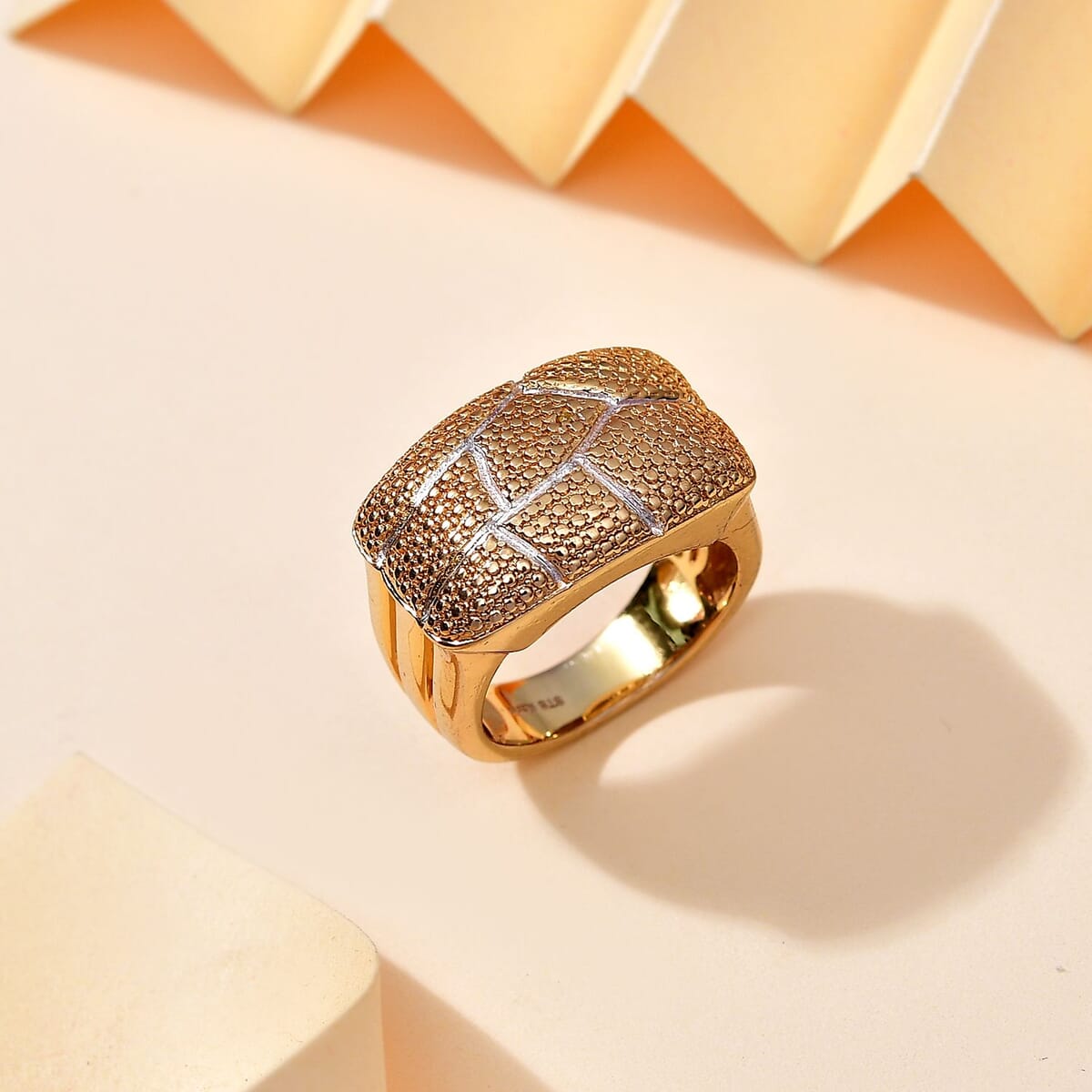Karis Yellow Diamond Fancy Ring in 18K Yellow Gold Plated (Size 6.0) image number 1