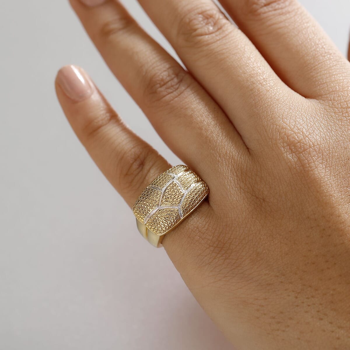 Karis Yellow Diamond Fancy Ring in 18K Yellow Gold Plated (Size 6.0) image number 2