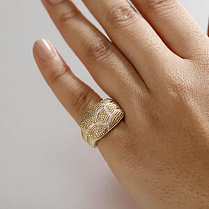 Karis Yellow Diamond Fancy Ring in 18K Yellow Gold Plated (Size 6.0)