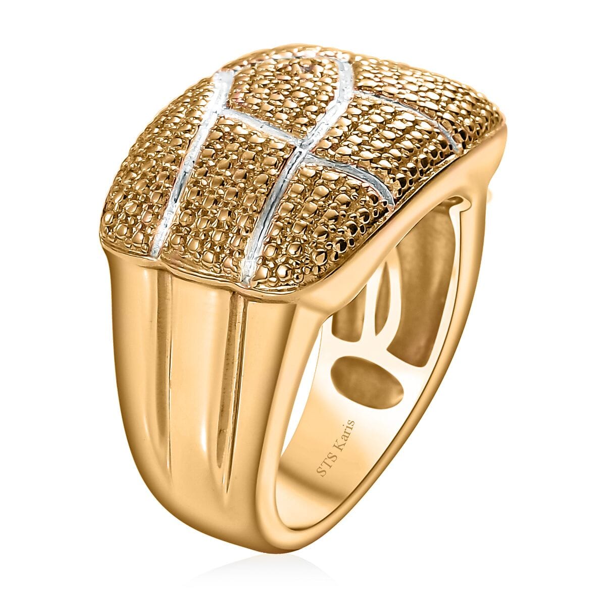 Karis Yellow Diamond Fancy Ring in 18K Yellow Gold Plated (Size 6.0) image number 3