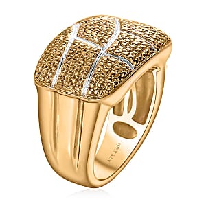 Karis Yellow Diamond Fancy Ring in 18K Yellow Gold Plated (Size 6.0)