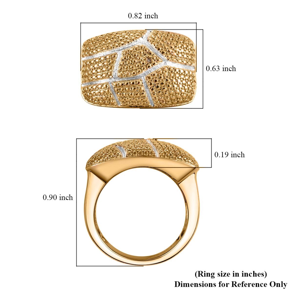 Karis Yellow Diamond Fancy Ring in 18K Yellow Gold Plated (Size 6.0) image number 5