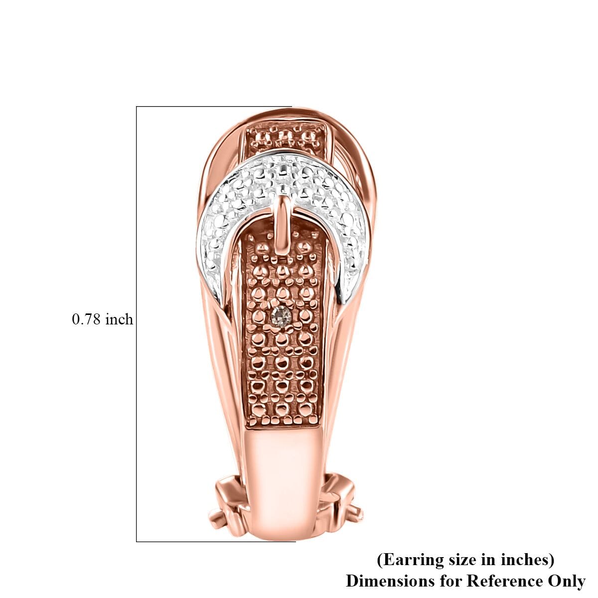 Karis Natural Champagne Diamond Accent Latch Back Earrings in Platinum Bond and 18K RG Plated image number 4