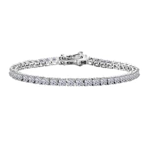 Luxuriant Lab Grown Diamond E-F VS 6.40 ctw Tennis Bracelet in 14K White Gold (6.50 In) 8.30 Grams (Del. in 10-15 Days)