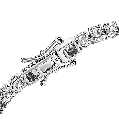 Luxuriant Lab Grown Diamond E-F VS 6.40 ctw Tennis Bracelet in 14K White Gold (6.50 In) 8.30 Grams