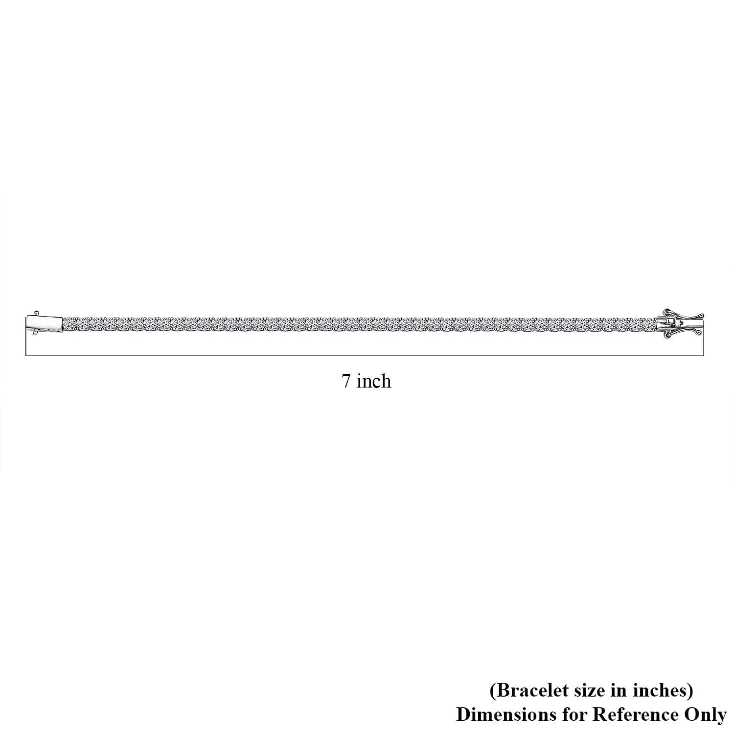 Luxuriant Lab Grown Diamond E-F VS 6.40 ctw Tennis Bracelet in 14K White Gold (6.50 In) 8.30 Grams