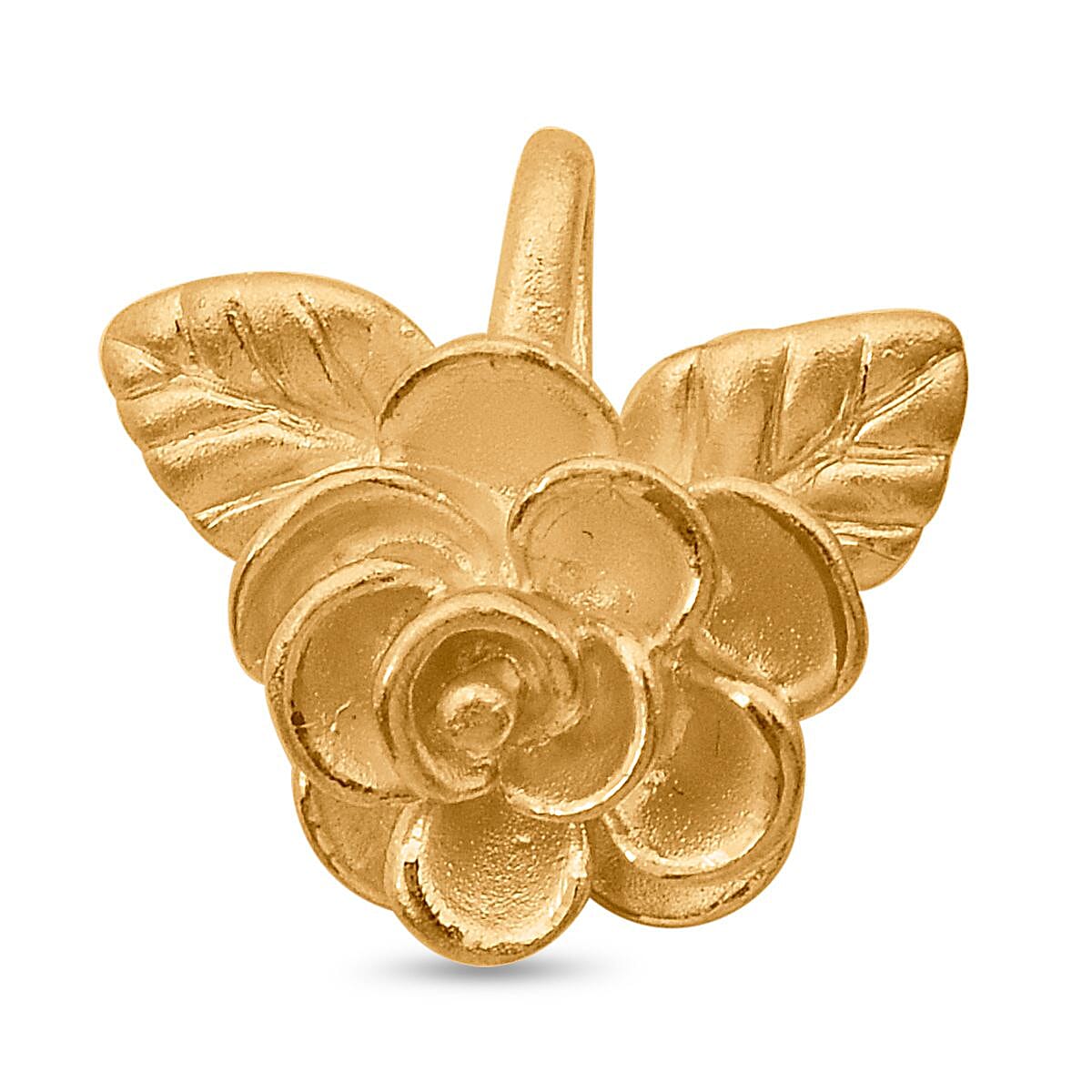 Flower Pendant without Chain in 24K Yellow Gold 1.0 Grams