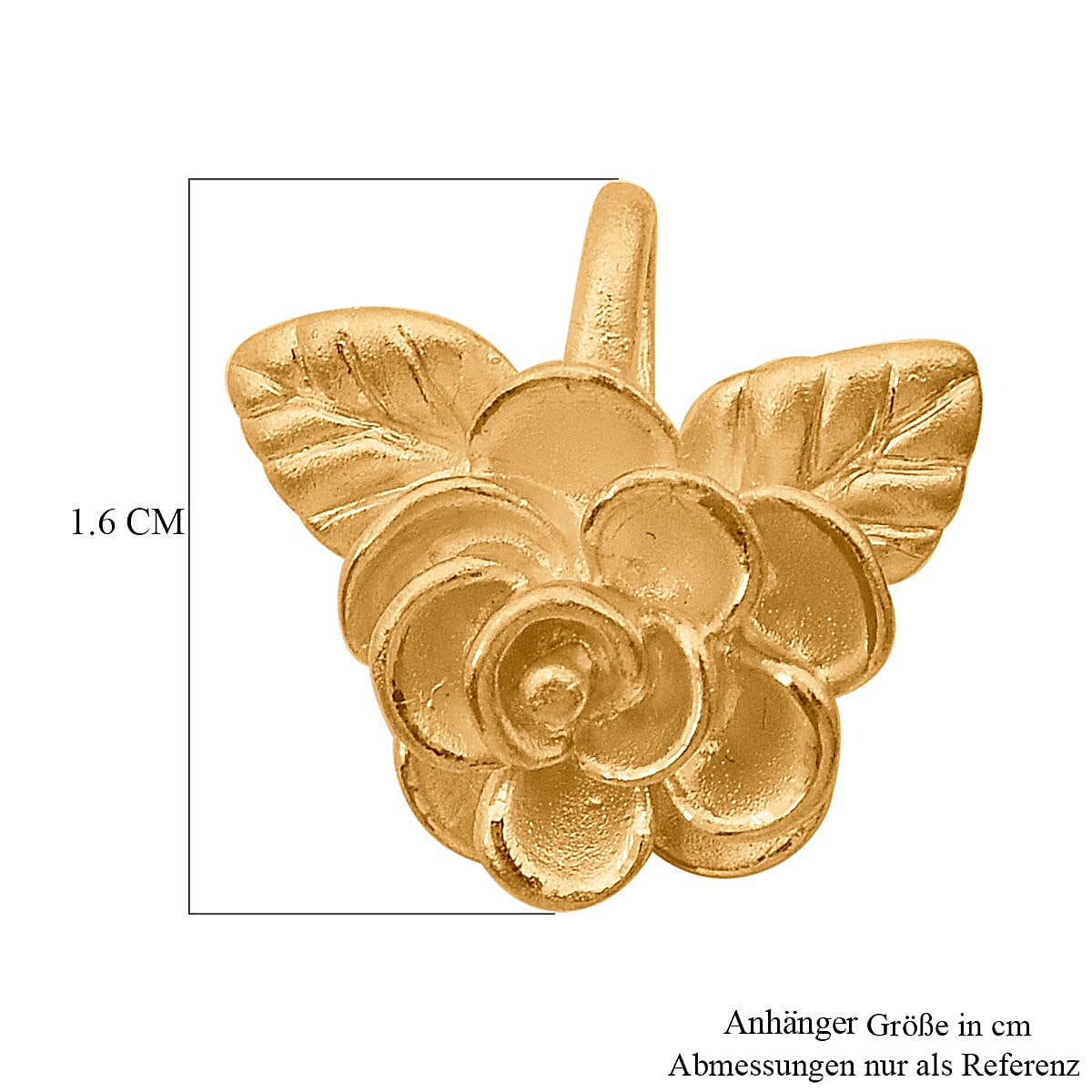 Flower Pendant without Chain in 24K Yellow Gold 1.0 Grams