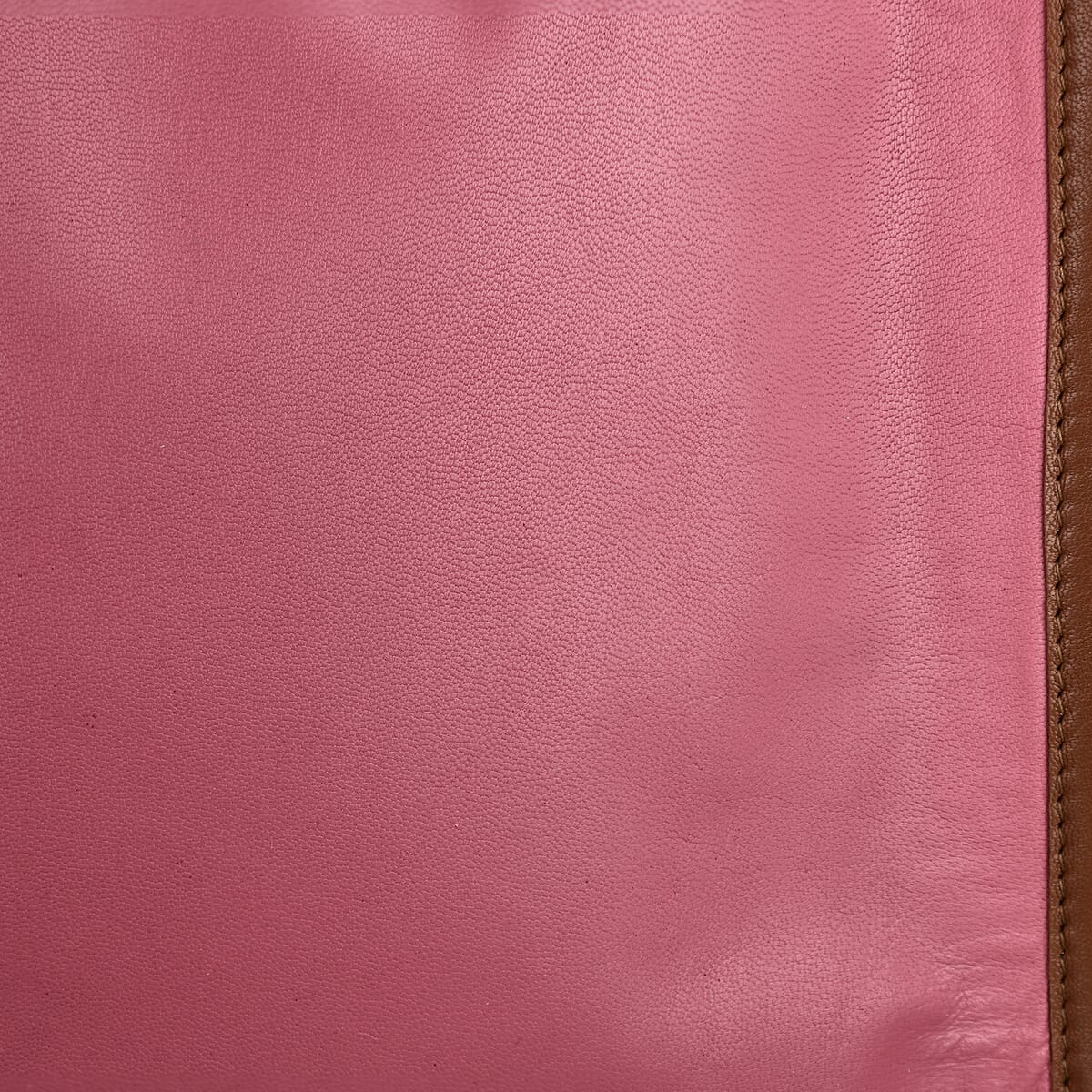 Genuine Leather Handbag with 2 top handle and 1 adjustable Shoulder strap  Size-11x 9.7 5x7 inches Color- Pink image number 6