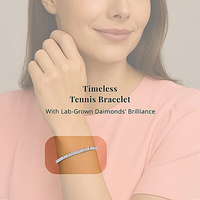 Luxuriant Lab Grown Diamond E-F VS 10.00 ctw Tennis Bracelet in 14K White Gold (6.50 In) (Del. in 10-15 Days)