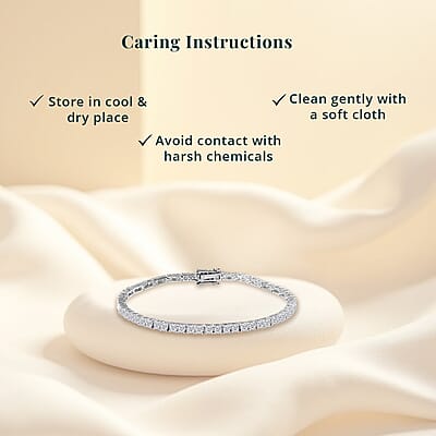 Luxuriant Lab Grown Diamond E-F VS 10.00 ctw Tennis Bracelet in 14K White Gold (6.50 In) (Del. in 10-15 Days)