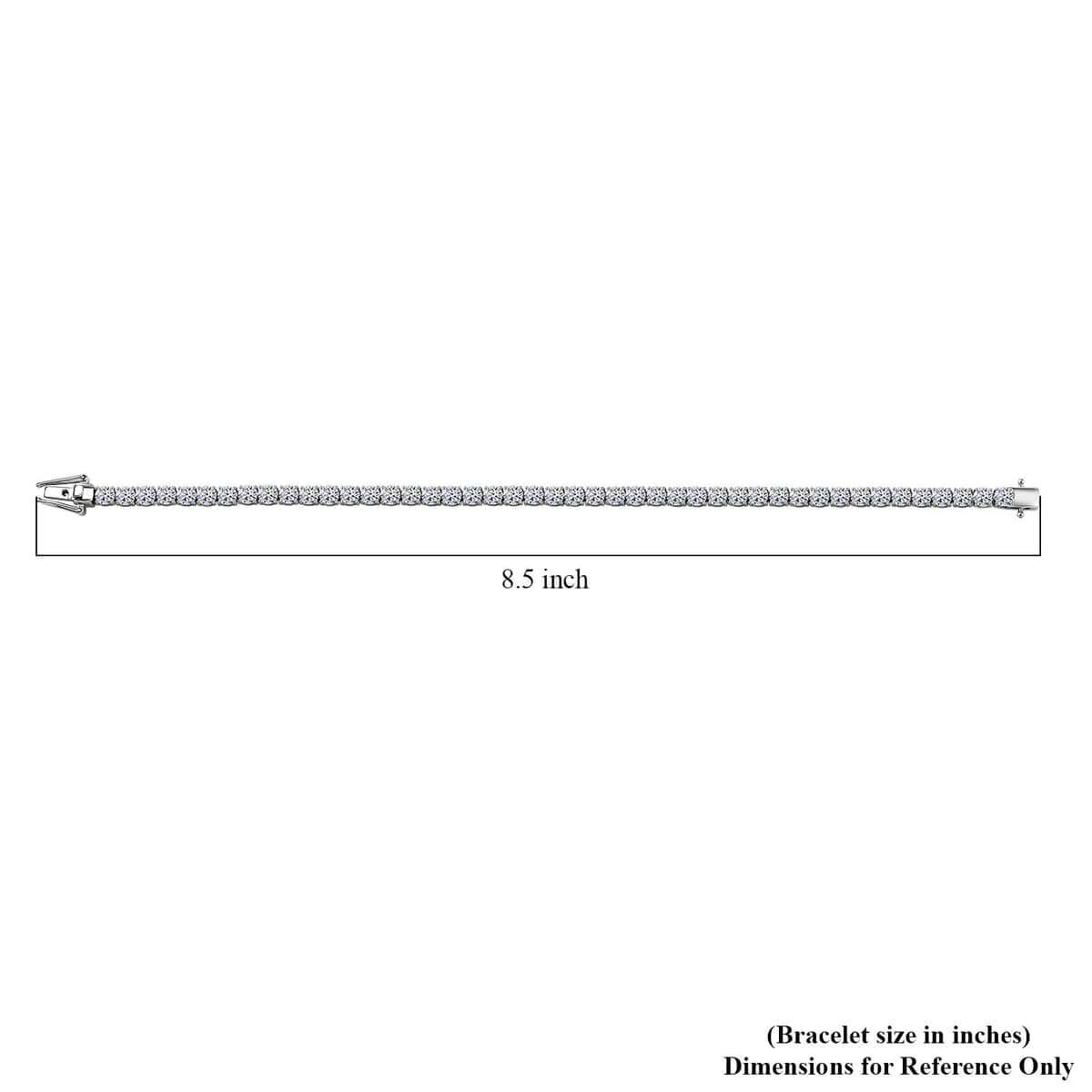 Luxuriant Lab Grown Diamond E-F VS 10.00 ctw Tennis Bracelet in 10K White Gold (8.00 In) image number 4