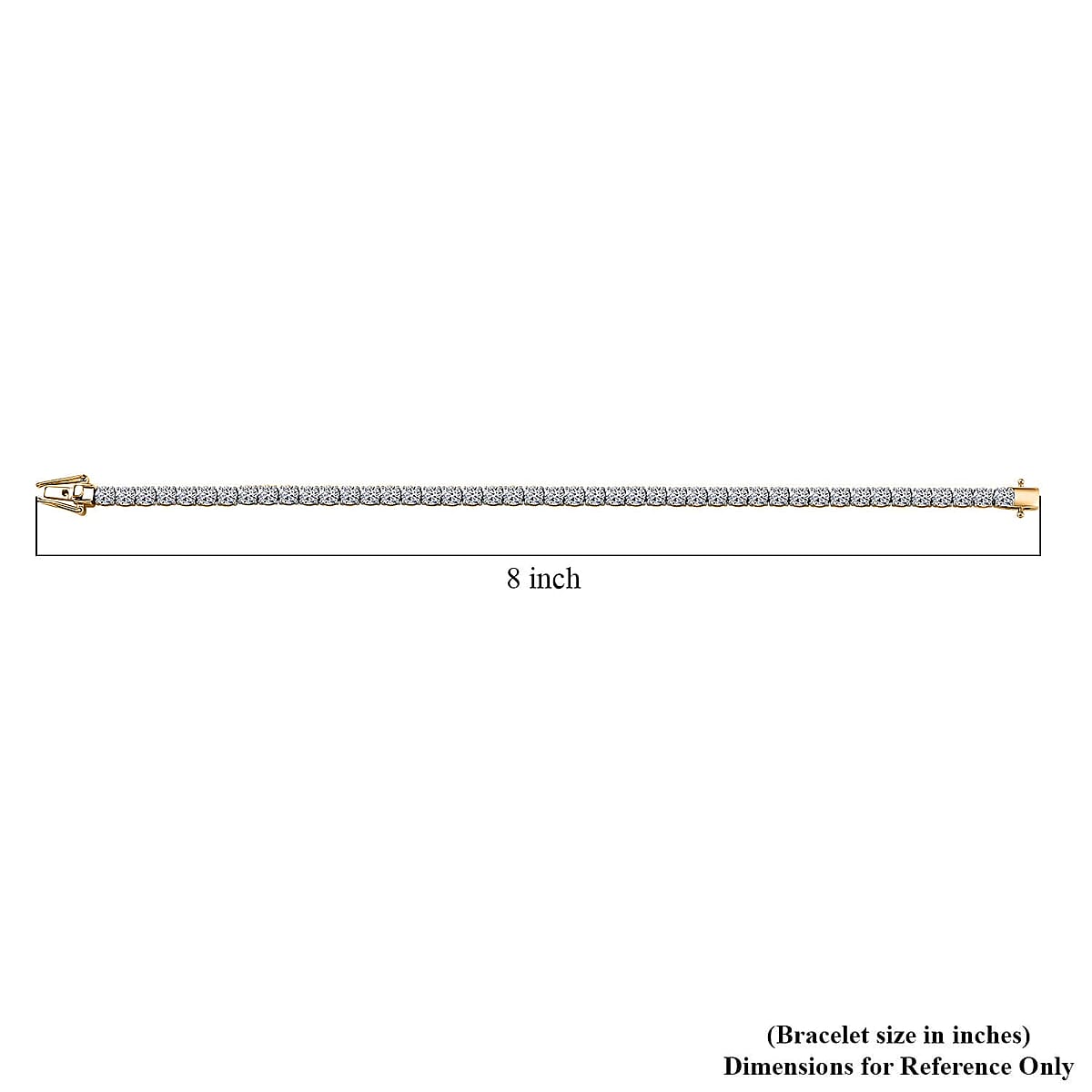 Luxuriant Lab Grown Diamond E-F VS 10.00 ctw Tennis Bracelet in 10K Yellow Gold (8.00 In) (Del. in 10-15 Days) image number 4