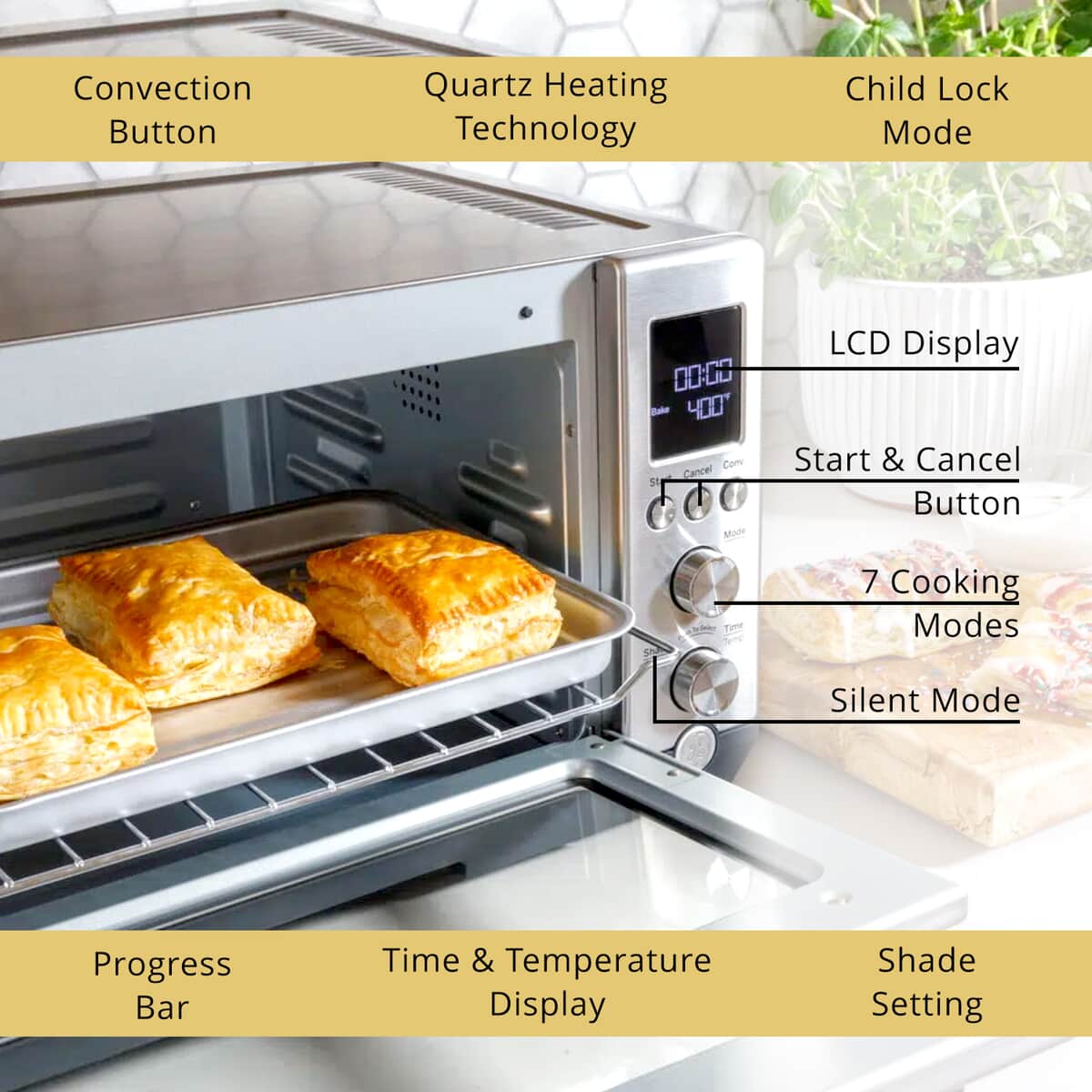 CLOSEOUT GE Calrod Convection Oven with 6-Slice Toaster  image number 2