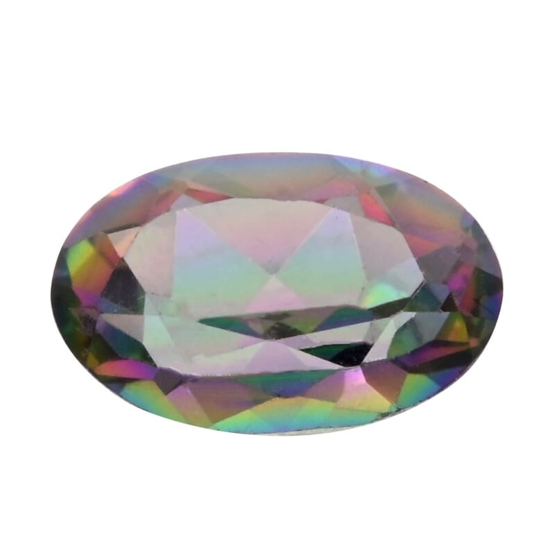 AAAA Mystic Green Topaz Set of 9 (Oval 6x4 mm) 5.00 ctw
