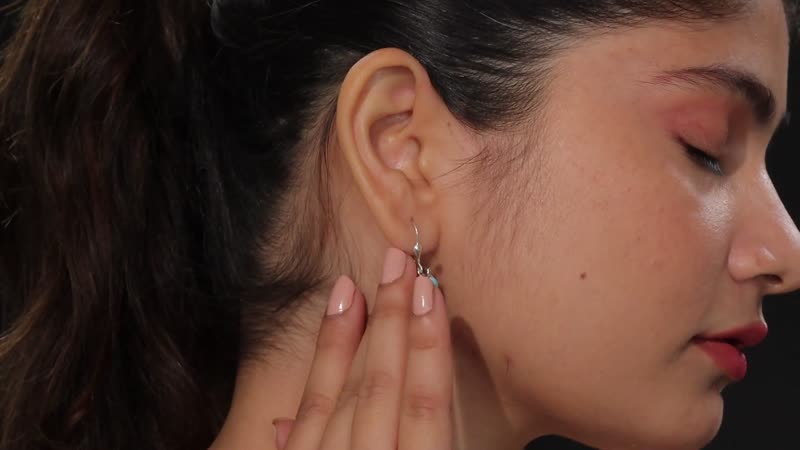 D'Joy Artisan Crafted Natural Green Larimar 1.85 ctw Turtle Earrings in Black Oxidized Sterling Silver