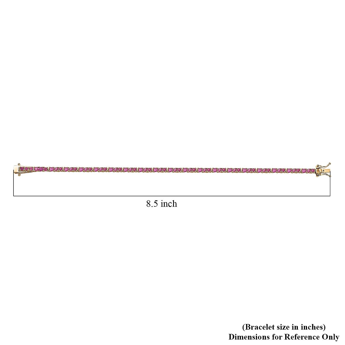 Karis Ruby 7.50 ctw Tennis Bracelet in 18K YG Plated (8.00 In) image number 4