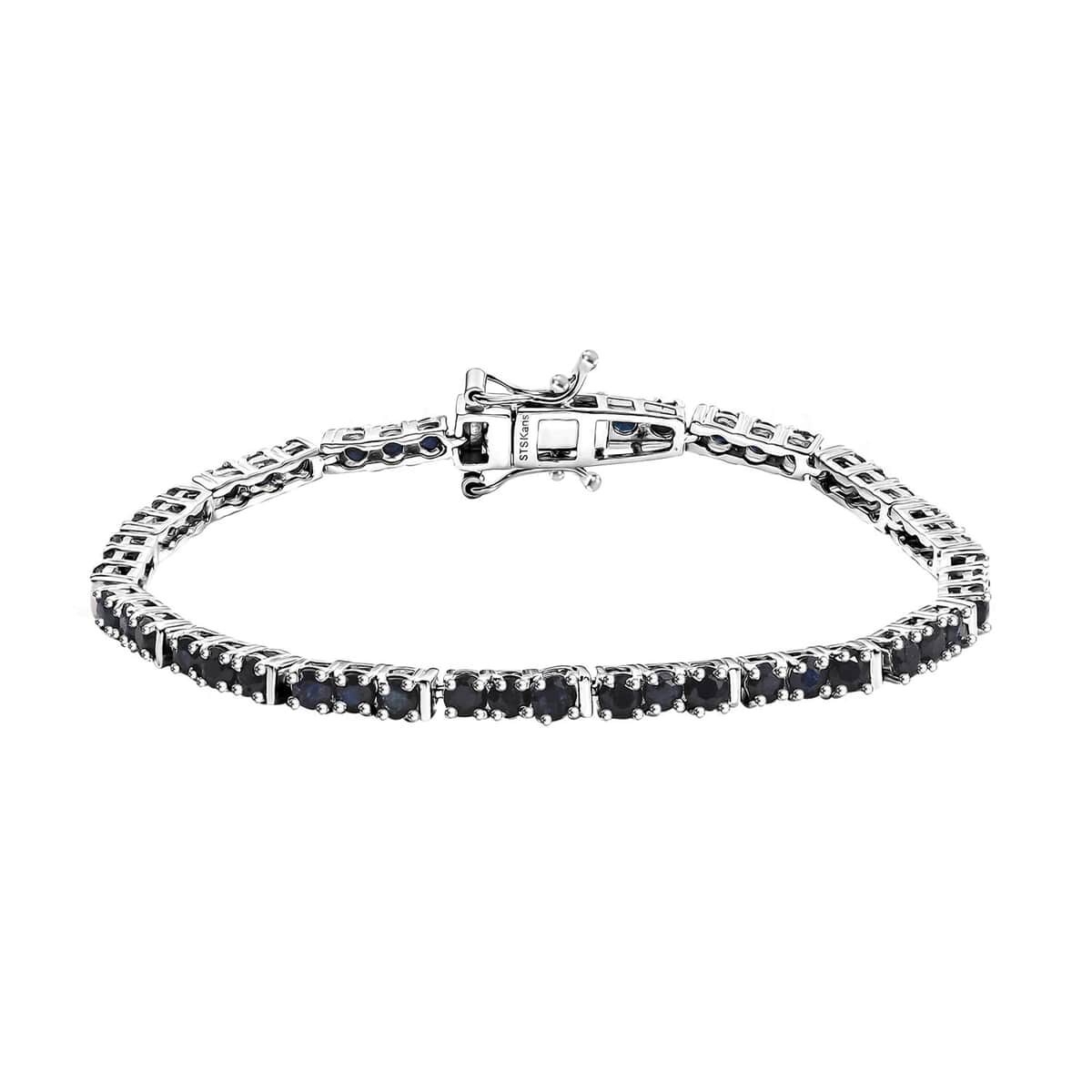 Doorbuster Karis Blue Sapphire 5.65 ctw Tennis Bracelet in Platinum Bond (6.50 In) image number 0