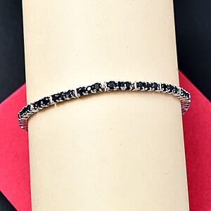 Karis Blue Sapphire 5.65 ctw Tennis Bracelet in Platinum Bond (6.50 In)