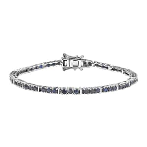 Karis Blue Sapphire 6.60 ctw Tennis Bracelet in Platinum Bond (7.25 In)