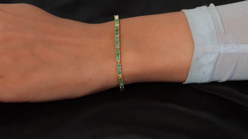 Doorbuster Karis Ruby 5.85 ctw Tennis Bracelet in 18K Yellow Gold Plated (6.50 In)