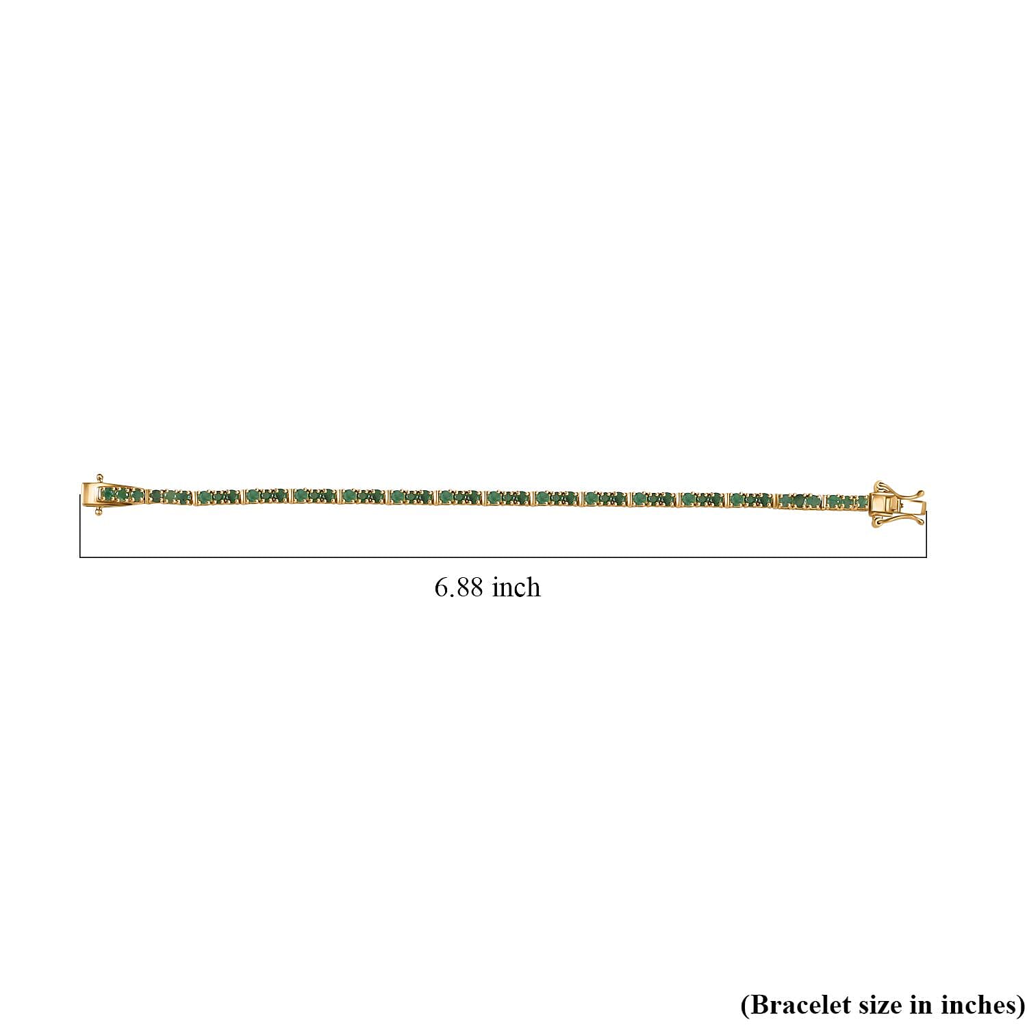 Karis Emerald 4.20 ctw Tennis Bracelet in 18K YG Plated (6.50 In)