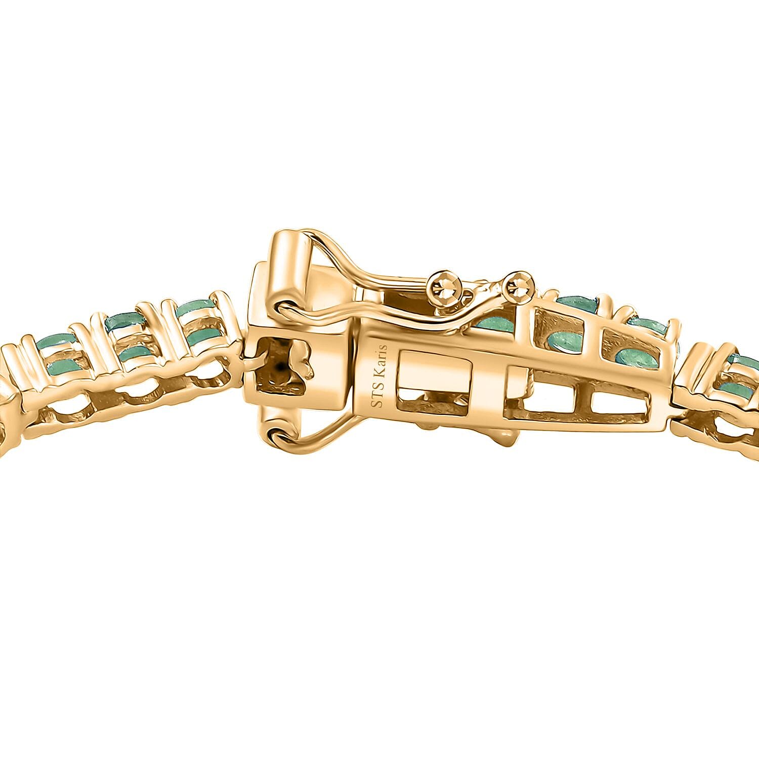 Karis Emerald 5.00 ctw Tennis Bracelet in 18K YG Plated (7.25 In)