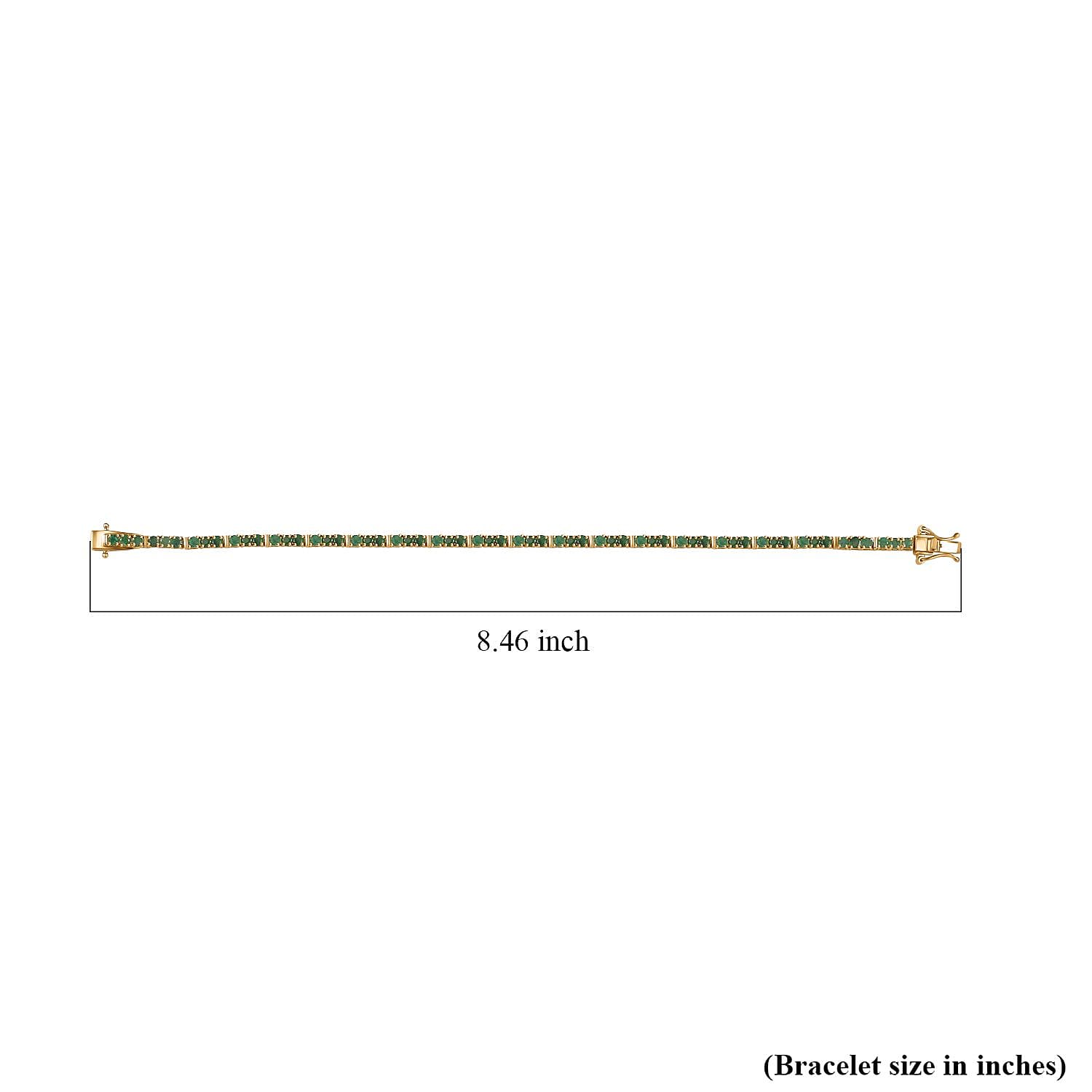 Karis Emerald 5.40 ctw Tennis Bracelet in 18K YG Plate (8.00 In)