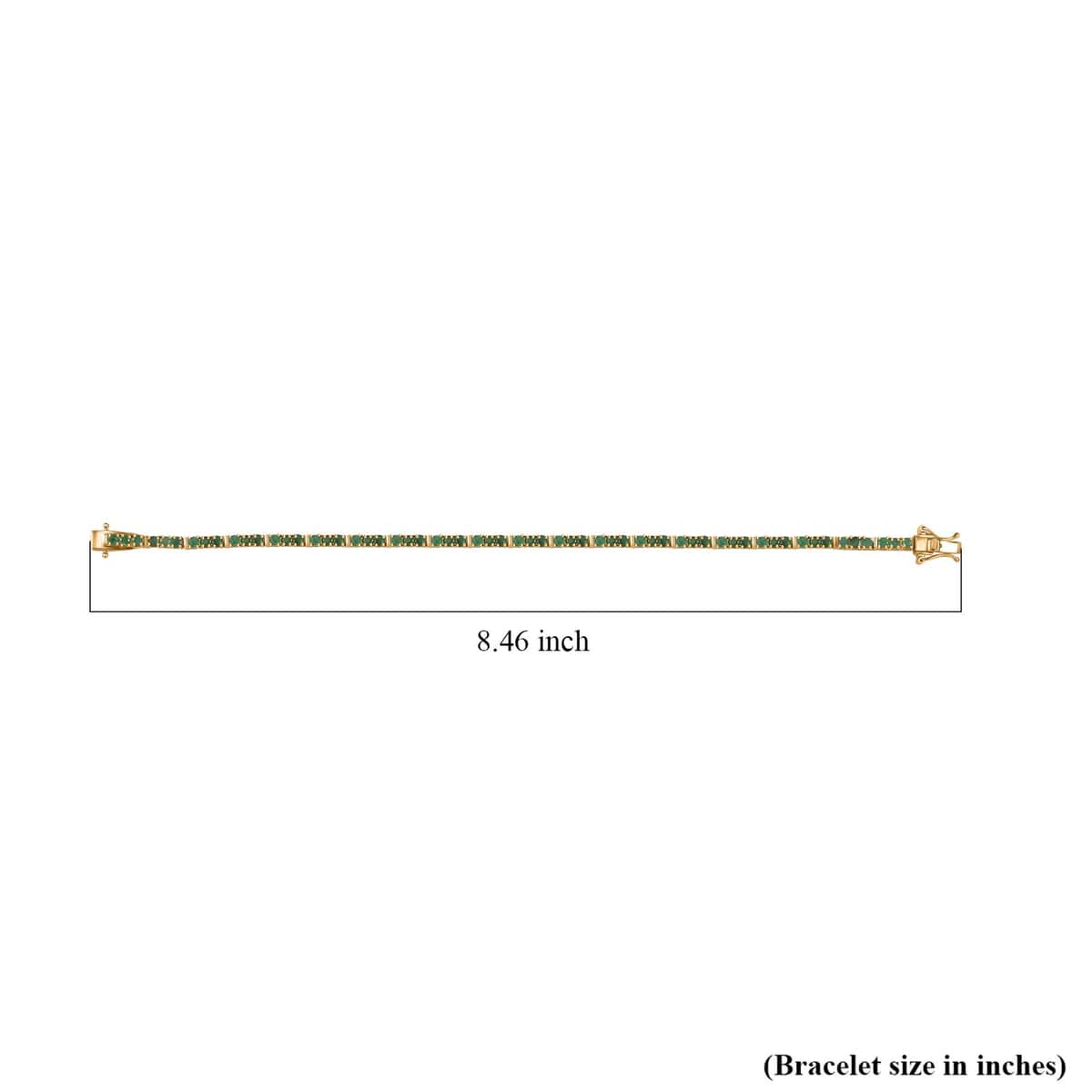 Doorbuster Karis Emerald 5.40 ctw Tennis Bracelet in 18K YG Plate (8.00 In)  image number 4