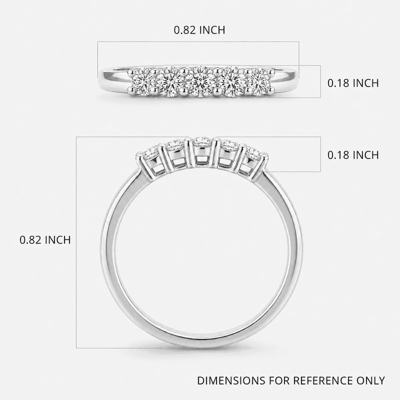 Luxuriant Lab Grown Diamond G-H SI 0.25 ctw Band Ring in Rhodium Over Sterling Silver (Size 10.0)