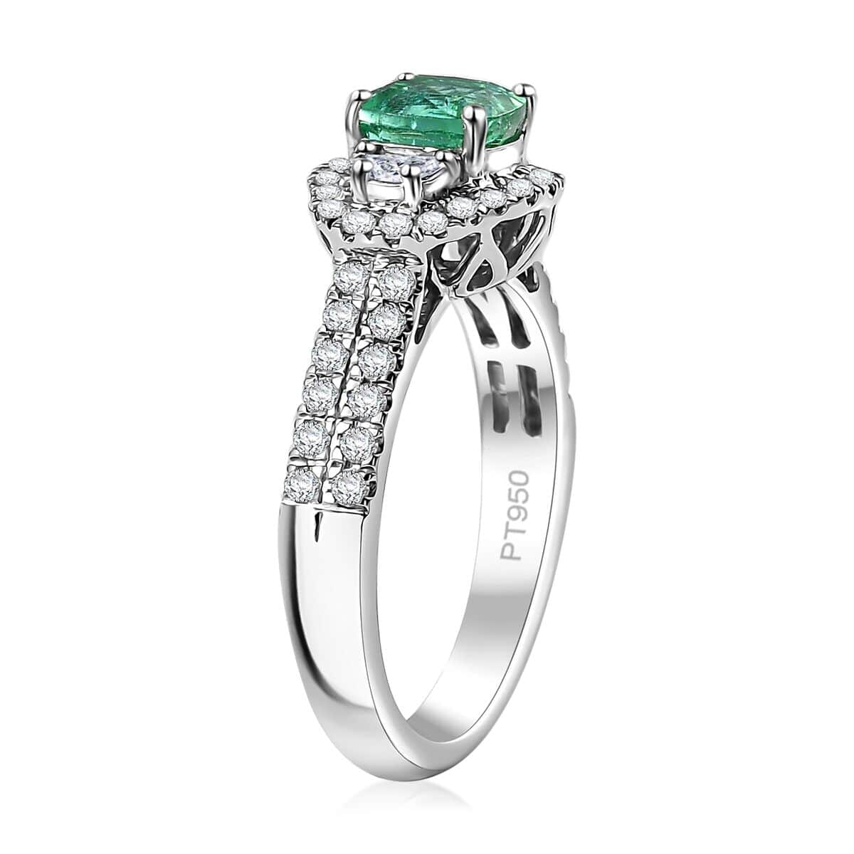 Rhapsody 950 Platinum AAAA Paraiba Tourmaline, Diamond (E-F, VS) Ring (Size 7.0) (7.12 g) 2.00 ctw image number 3