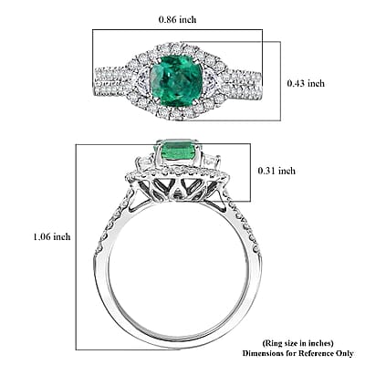 Rhapsody 950 Platinum AAAA Paraiba Tourmaline, Diamond (E-F, VS) Ring (Size 6.0) (7.12 g) 2.00 ctw