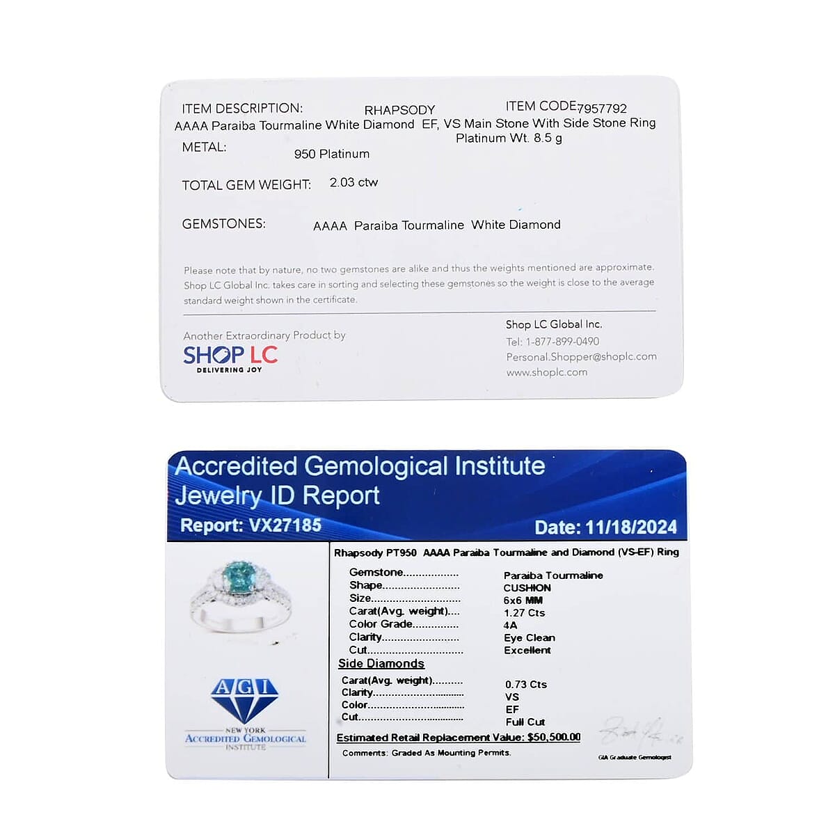 Rhapsody 950 Platinum AAAA Paraiba Tourmaline, Diamond (E-F, VS) Ring (Size 6.0) (7.12 g) 2.00 ctw image number 6
