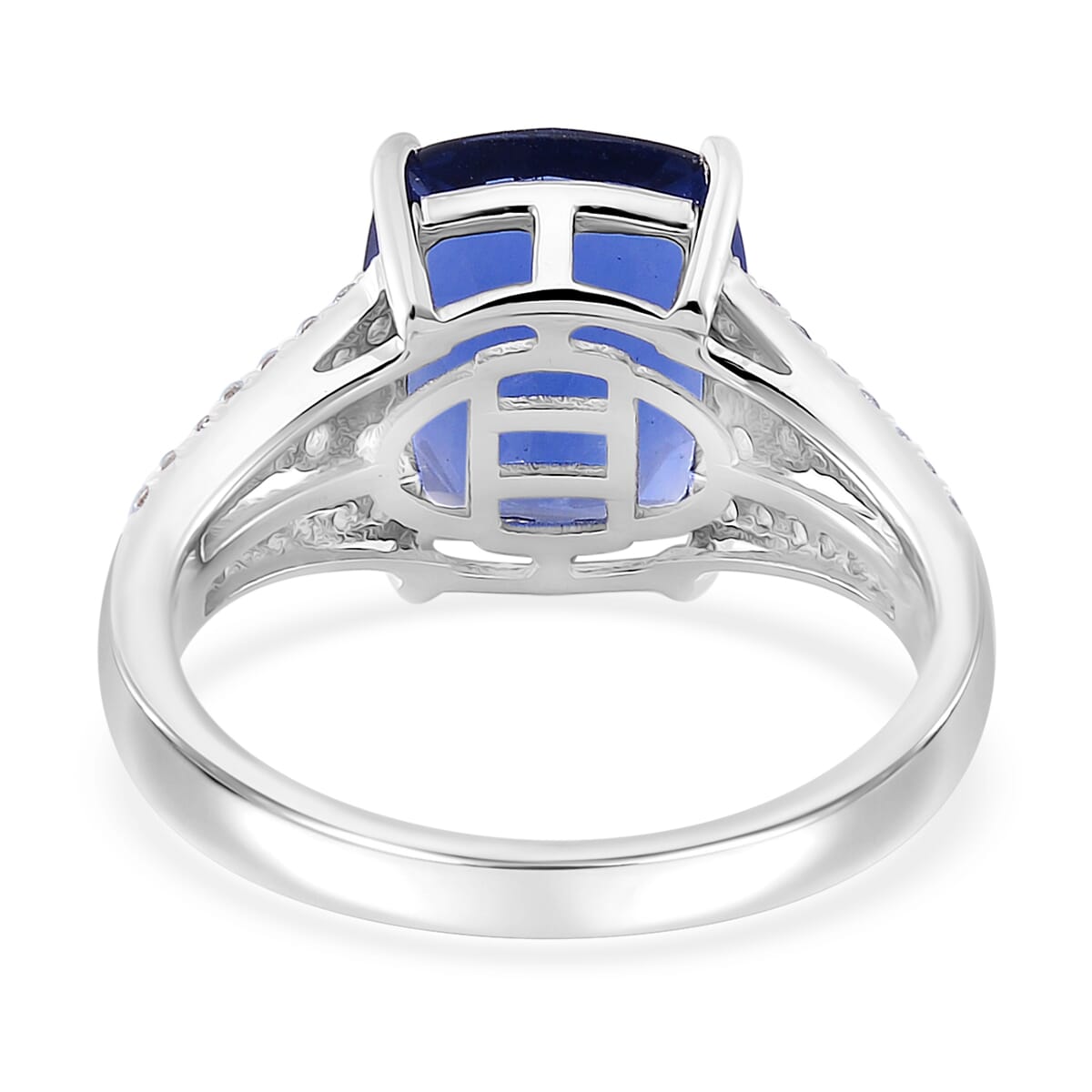 Color Change Fluorite (IR) and Multi Gemstone 6.85 ctw Royal Ocean Ring in Rhodium Over Sterling Silver (Size 8.0) image number 3