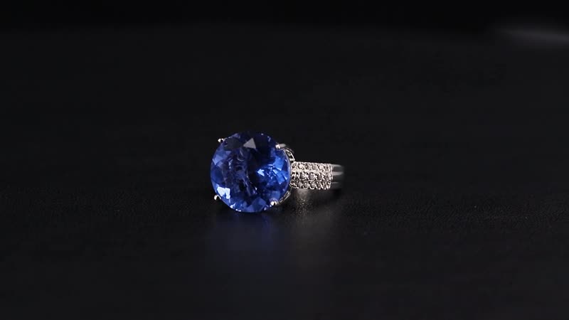 Color Change Fluorite (IR) and White Zircon 11.65 ctw Ring in Rhodium Over Sterling Silver (Size 10.0)