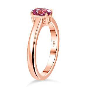 Luxoro AAA Narsipatnam Pink Spinel 0.80 ctw Solitaire Ring in 10K Rose Gold (Size 11.0)