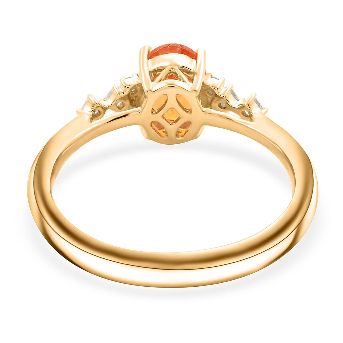 Certified & Appraised Luxoro AAA Spessartite Garnet and G-H I2 Diamond 2.35 ctw Ring in 10K Yellow Gold (Size 10.0)