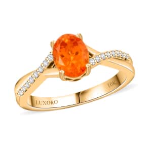 Certified & Appraised Luxoro AAA Viceroy Spessartine Garnet and G-H I2 Diamond 1.70 ctw Ring in 10K Yellow Gold (Size 10.0)