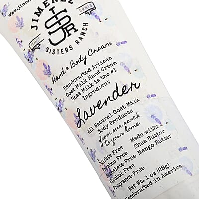 Jimenez Sisters Ranch Goat Milk Hand & Body Cream- Lavender (1oz)