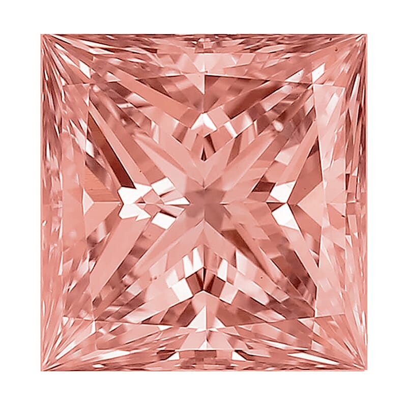 IGI Certified Luxuriant Lab Grown Pink Diamond (VS2) (Emerald Mix mm) 1.00 ctw