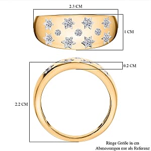 Luxuriant Lab Grown Diamond (G-H, SI) 0.52 ctw Ring in 18K Vermeil Yellow Gold Over Sterling Silver (Size 6.5)