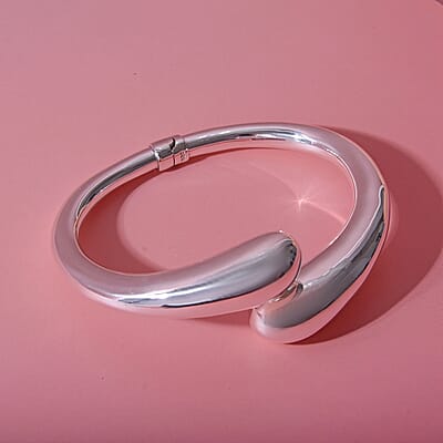 Openable Bangle Bracelet in Sterling Silver (7.25 In) 19 Grams