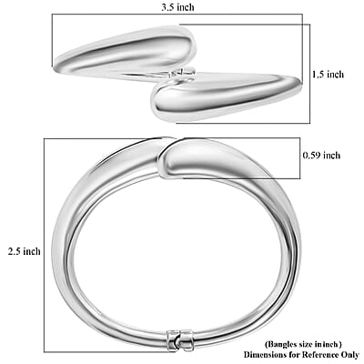 Openable Bangle Bracelet in Sterling Silver (7.25 In) 19 Grams